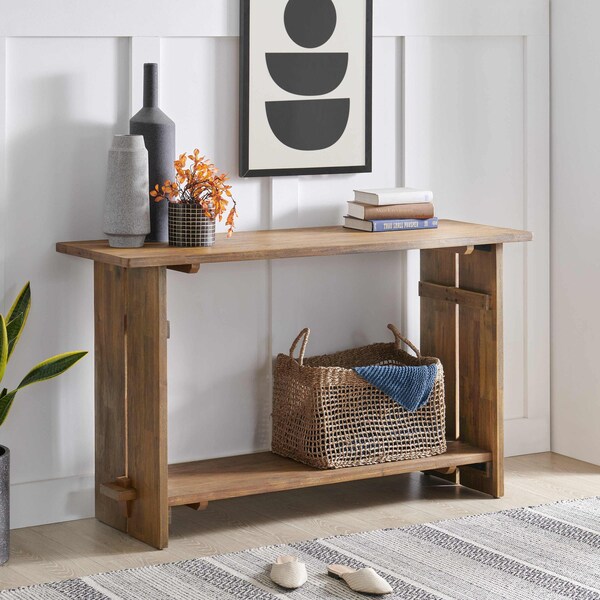 Alaterre Furniture Bethel Acacia Wood 52"W Console ANTR1030 - main